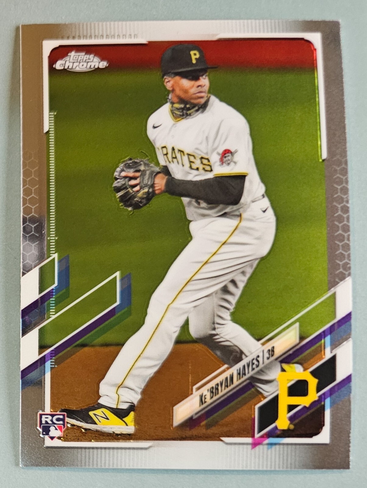 Ke'bryan Hayes Rookie RC 2021 Topps Chrome Card #191 Pittsburgh Pirates