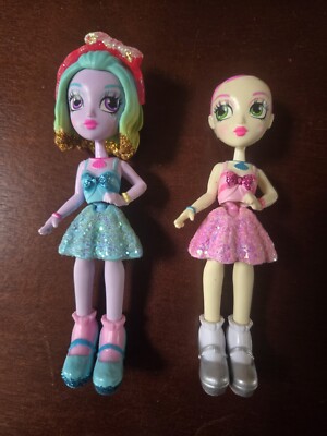 Off the Hook Spring Dance Style BFFs Naia & Jenni 4.5'' Figure Glitter Dolls  