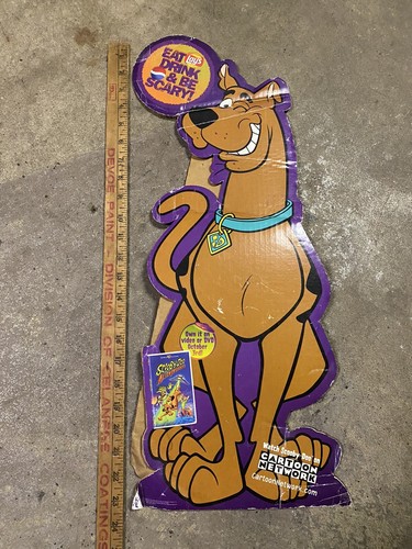 Vintage Rare 2000s Lays Cartoon Network Scooby Doo VHS Cardboard Cutout - Picture 8 of 8