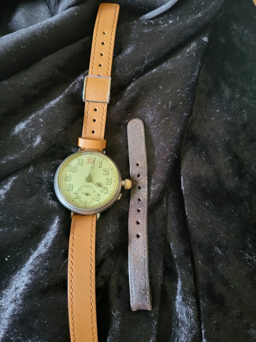 BORGEL WW1 TRENCH WATCH MILITARY WRISTWATCH ANTIQUE VINTAGE MENS