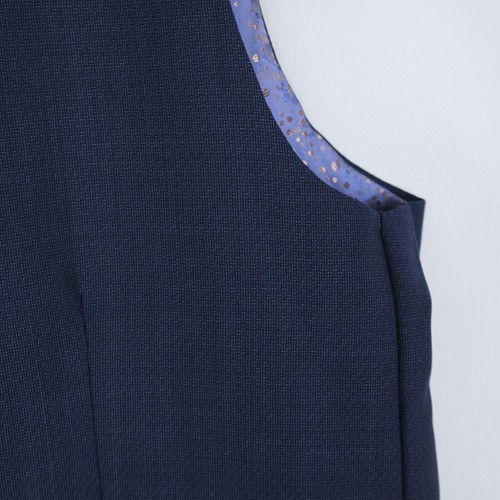 Mens Waistcoat Large Size US 44 ATELIER TORINO Blue Formal 100% Wool Vest, New - Picture 6 of 15