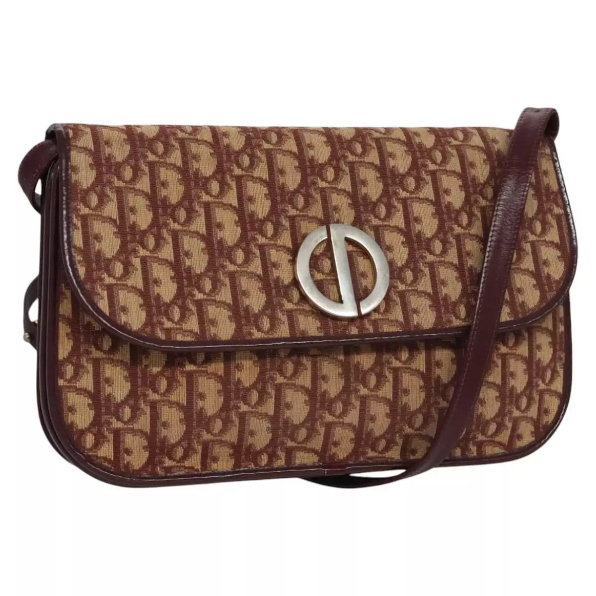 Sac bandoulière Christian Dior trotteur toile rouge authentique BA354