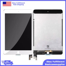 White For iPad mini 4 2015 A1538 A1550 LCD Display Touchscreen  Sleep Wake Flex