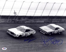 Richard Petty David Pearson SIGNED 11x14 Photo NASCAR HOF PSA/DNA AUTOGRAPHED