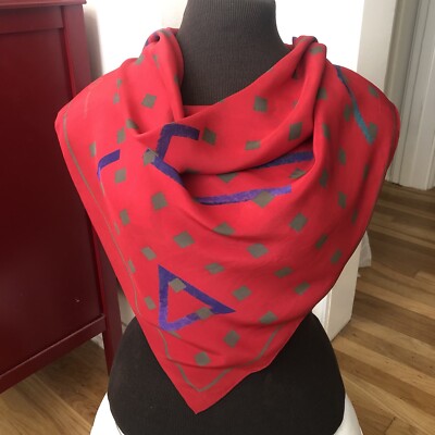 Mercedes-Benz C-Klasse Memphis Print 100% Silk Square Scarf  ** pls read