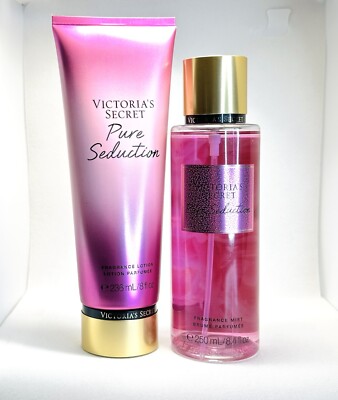 Victoria's Secret Pure Seduction Mist 8.4oz & Lotion 8oz Set New