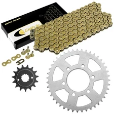 Drive Chain & Sprockets Kit for Kawasaki ZX-6R ZX-6Rr Ninja  2005 2006 / Gold