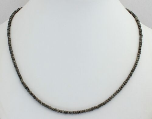 Cadena de pirita cadena de piedras preciosas cadena de pirita collar joyería collar facetado noble - Imagen 1 de 2