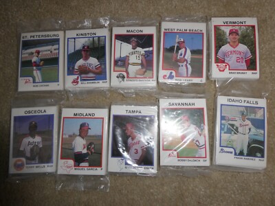 Lot of 10 1987 Different Sealed ProCards Minor League Team Sets