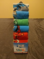 D.C. Comics Justice League Casual Crew Socks. 6 Pairs. Men's Size 8-12.