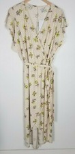 Love Fire Sz.1X Floral Hi Low Tie Dress W/ Flutter Sleeves and V Neckline NWT