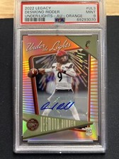 2022 Panini Legacy Under The Lights  Desmond Ridder Auto /35 PSA Mint 9 Pop 1 🔥