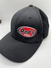 cap hat Port Authority Red's 24 hour baseball black red white l xl large flexfit