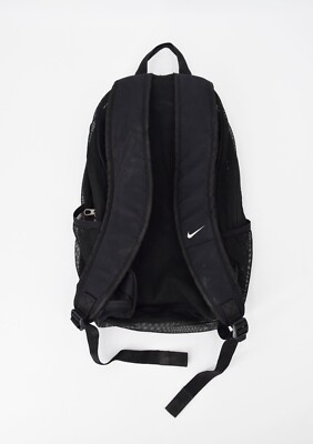 VTG Y2K Nike Mesh See Through Backpack Black 4 Pockets 18x13x5 | eBay