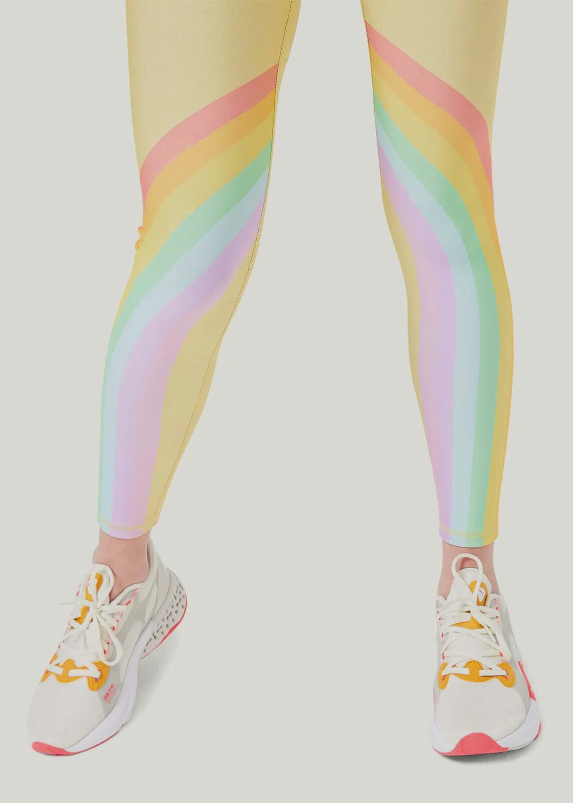 $115 Terez Women's Yellow Dynamic Duo Knit Active Leggings Pants Size M