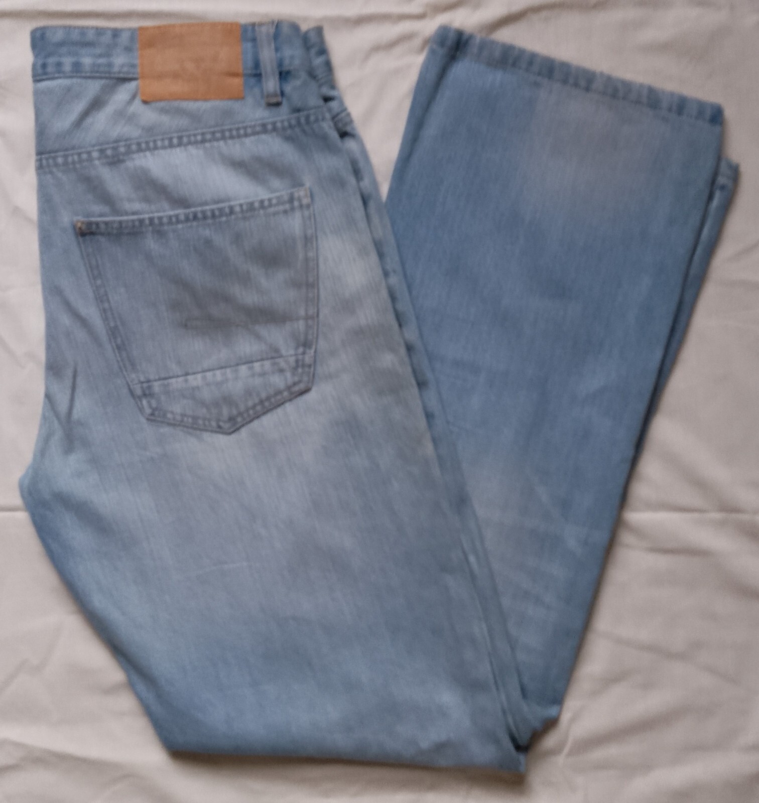 Mens Light Blue Red Herring Bootcut Jeans Button Fly Waist 36 Leg 32 eBay