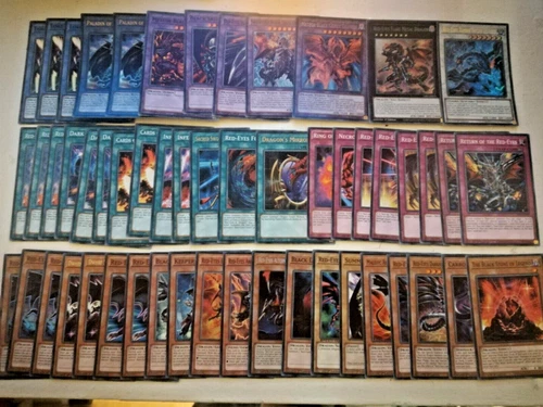 Yugioh Red-eyes Black Dragon Deck 44 Card Main deck 7 Card Extra Deck