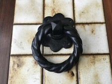 Ironmongery World 5.5" Heavy Ring Pull Handle Latch - Black Antique - NEW