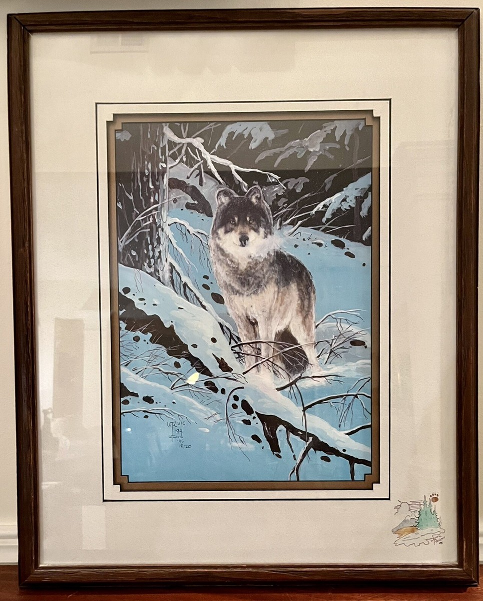 WILLIAM T ZIVIC Wolf In Winter Limited Ed Original Lithograph w