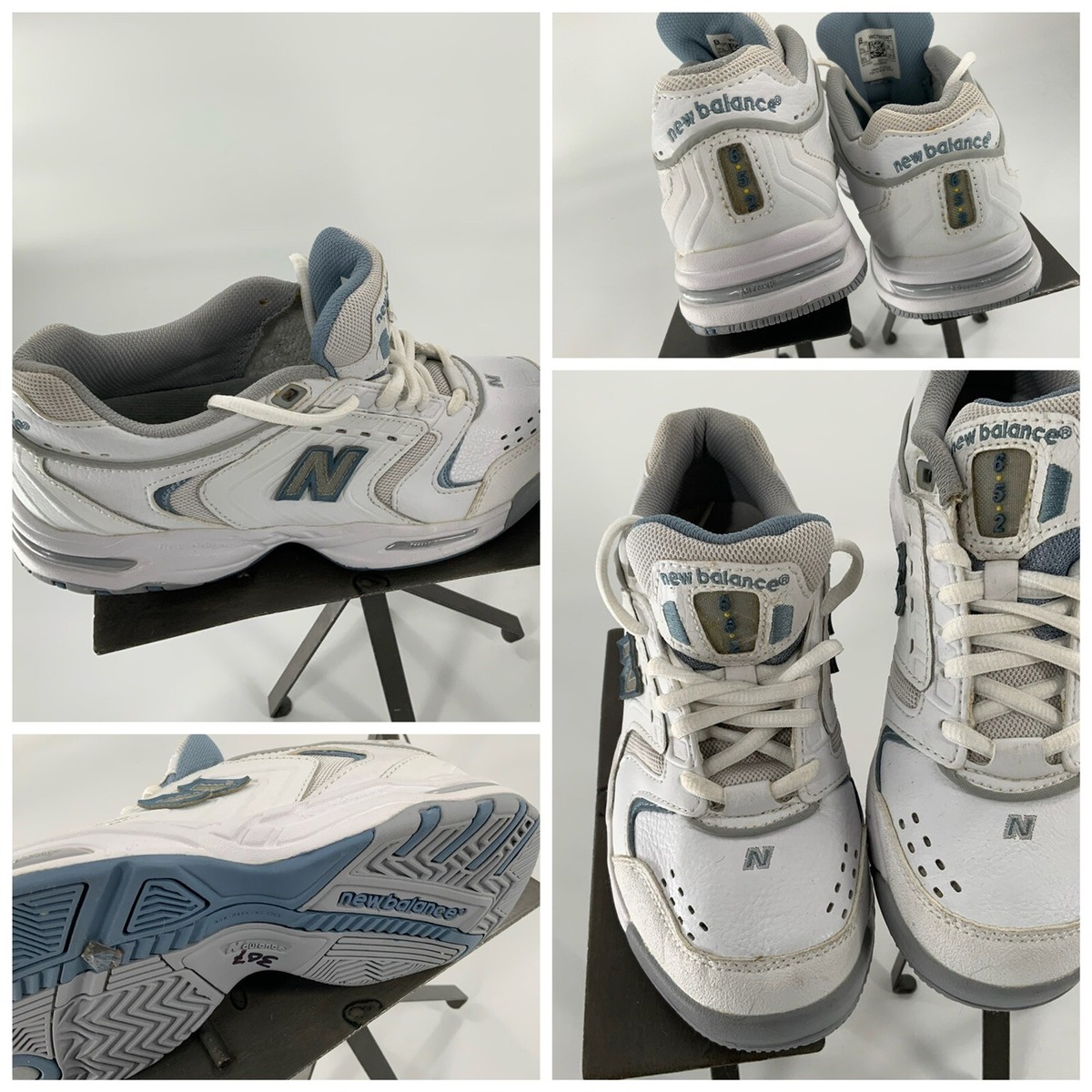 New Balance 652 Tennis Shoes Sz 7.5 B Women White Leather New Balance 652 Tennis Shoes Sz 7.5 B Women White Leather