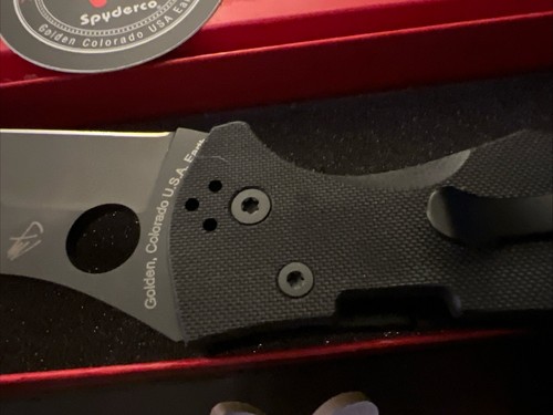 Spyderco Knives Yojimbo 2 All Black G-10 S30V Stainless C85GPBBK2 Pocket Knife - Picture 7 of 7
