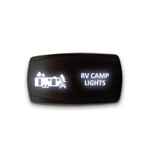 RV CAMP LIGHTS - Horizontal LED Rocker Switch 5 Pin Dual Light 20A 12V ON /OFF