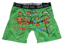 ODD Teenage Mutant Ninja Turtles Christmas Santa Hats Green Boxer Briefs Men's