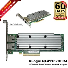 Dell QLogic QL41132 2-Ports 10GbE RJ-45 PCIe High Profile Network Card NV5