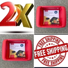 2 Pack Rapid Ramen Cooker Microwave Ramen 3 Minutes BPA Free Dishwasher Safe Red