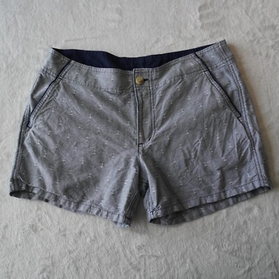 Columbia PFG Shorts Womens Size 8 Inseam 6''  Blue Anchors Nautical