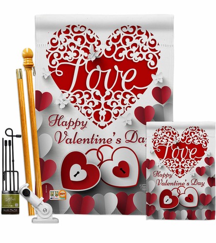 Bandera de jardín Royalty Love San Valentín Primavera Regalo Decorativo Patio Casa Banner - Imagen 5 de 17