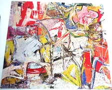 "Gotham News" by "Willem de Kooning" Springbok Jigsaw Puzzle w/Box VTG '66