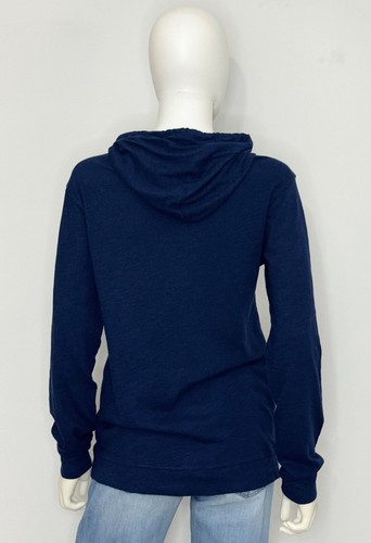Vineyard Vines Womens Hoodie XS Cotton Navy Long Sleeve Drawstring Logo - Picture 4 of 11