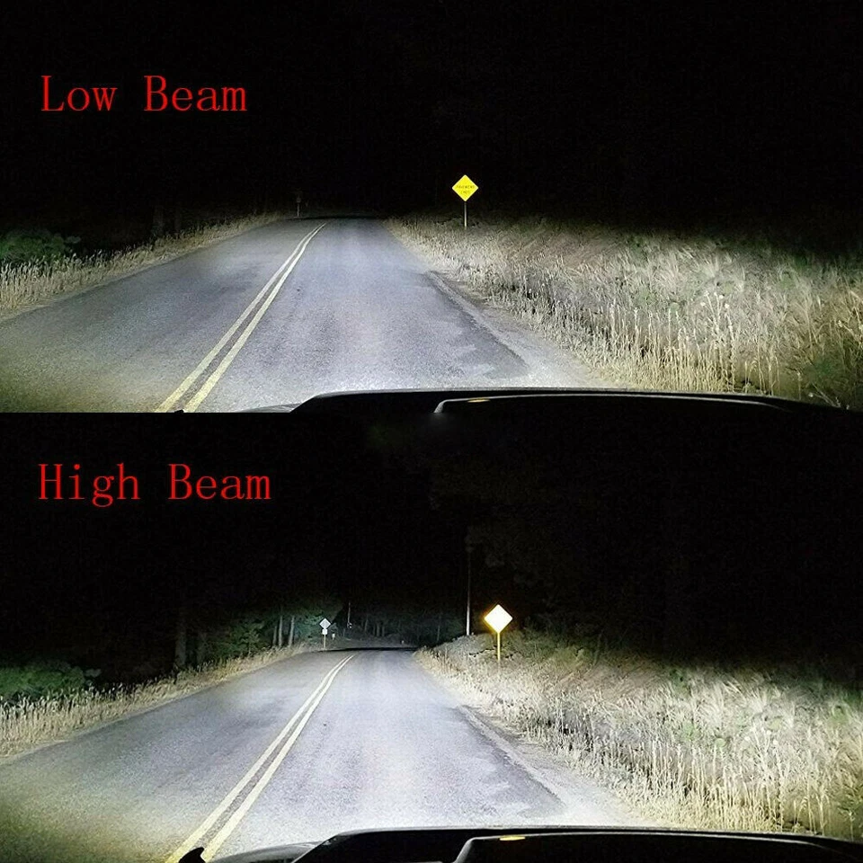 4PCS 4x6 LED Headlights Hi-Lo Beam For Cadillac Eldorado 1975-1985 Ford Mustang - Image 4 of 4