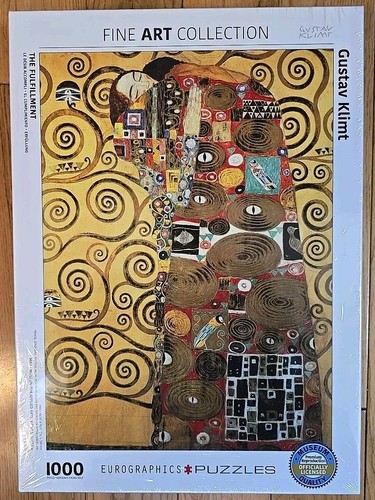 Gustav Klimt THE FULFILLMENT Puzzle EuroGraphics 1000 Piece JIGSAW PUZZLE New!