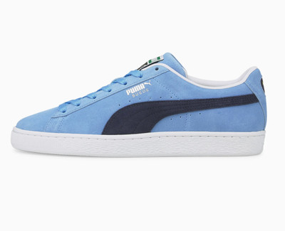 light blue puma suedes