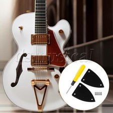 2 Pcs Black Truss Rod Cover for Electric Guitar 3-Ply 3 Hole w/ Screws
