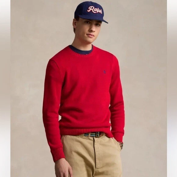 Polo Ralph Lauren 100% Wool Sweater Red Extra Large XL