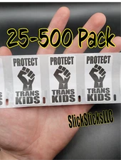 "PROTECT TRANS KIDS" Stickers 25-500Pack pro LGBT sticker gay youth transgender