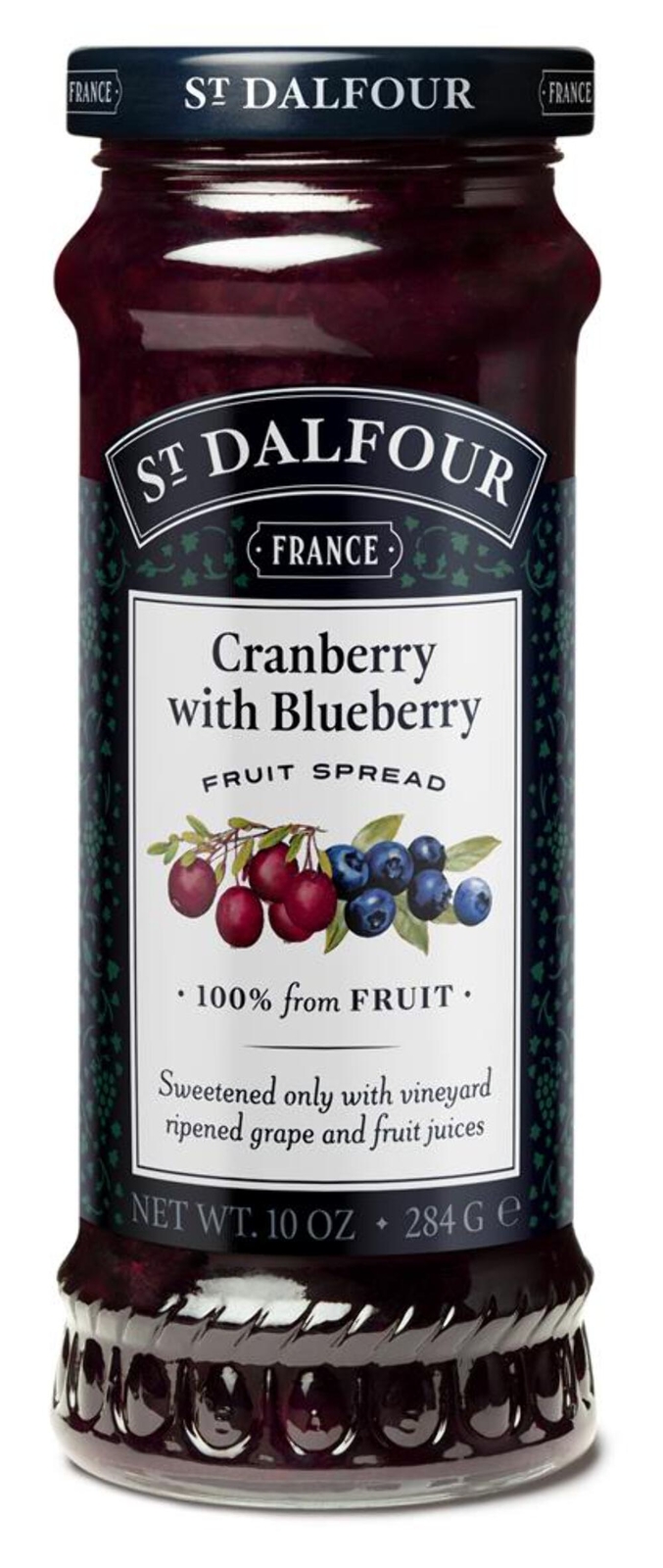 St Dalfour Cran & Blueberry Fruit Spread 284g x 6 Pack