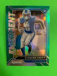 2020 PANINI PRIZM D'ANDRE SWIFT GREEN PRIZM EMERGENT ~ #18 PRIZM