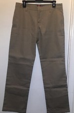 Dickies Girl Style  AL874G Twill Khaki Uniform Straight Leg Pants Sizes 11