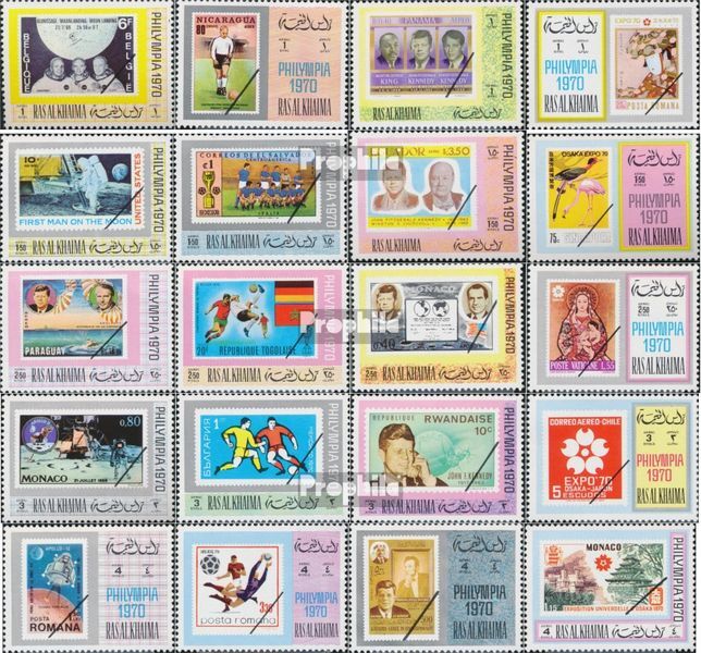 Prophila Collection – 100 Verschiedene Briefmarken Aus Ras Al Chaima, Ideal Für Sammler