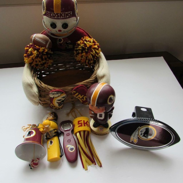 WASHINGTON REDSKINS Memorabilia (Basket, 2004 Christmas Orn, Hitch, Fan