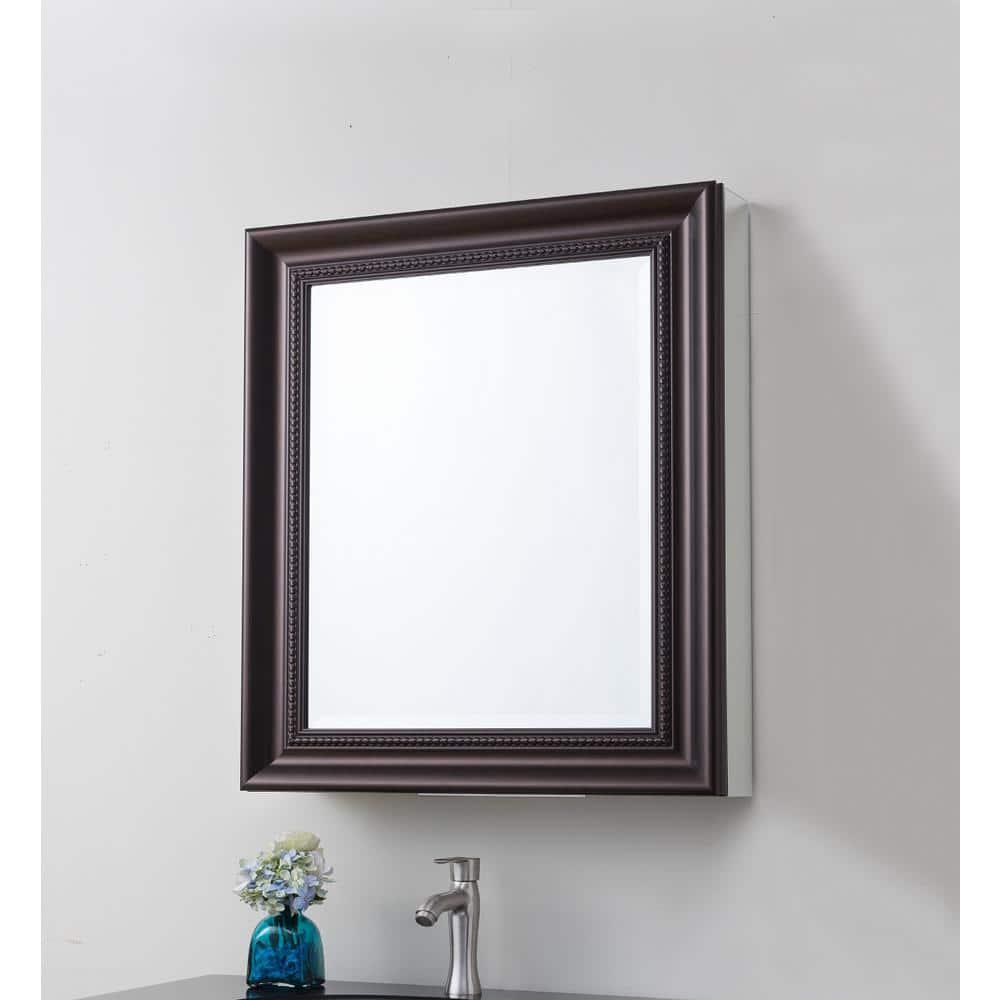 24 in. W x 30 in. H x 5-1/2 D Framed Recessed or Surface-Mount Bathroom Medicine Cabinet in Oil Rubbed Bronze 24 in. W x 30 in. H x 5-1/2 D Framed Recessed or Surface-Mount Bathroom Medicine Cabinet in Oil Rubbed Bronze