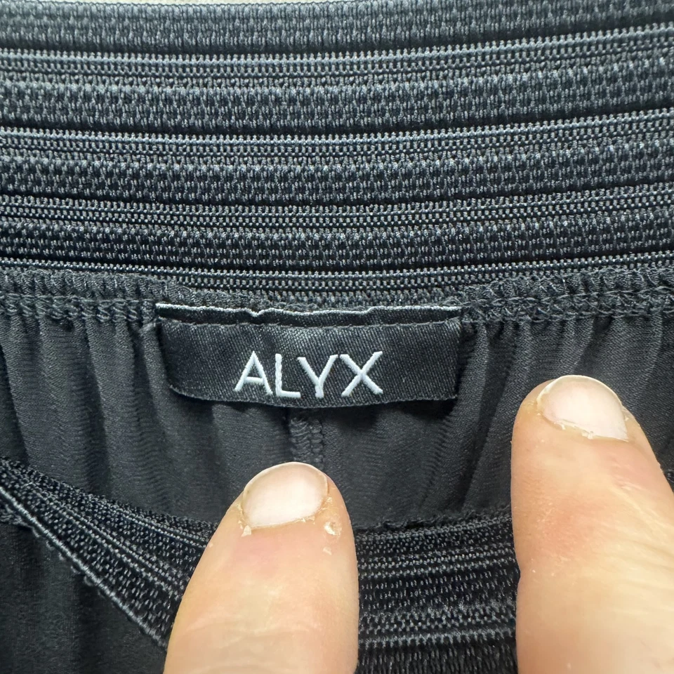 Alyx Womens Pants Wide Leg Black Crepe High Rise Pull On Casual Comfy M New - Image 2 of 4