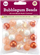 CousinDIY Bubblegum Bead 20mm 20/Pkg-Blush Multi