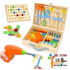 Kids Tool Set Toy with Drill, Montessori Toys for Age 3 Years Old Boy Girl