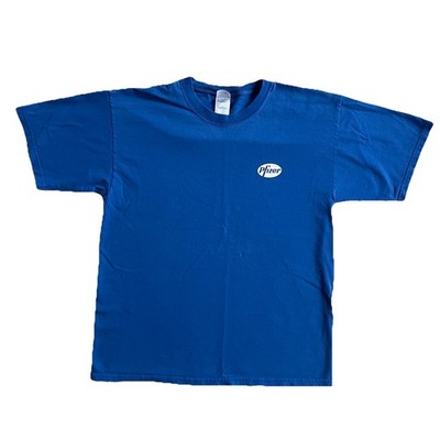 2000s Pfizer Logo T Shirt Adult Large Blue Gildan Ultra Cotton Promo Pharma Tee