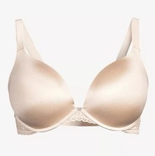 NWT Joyspun Beige Plunge Full-Figure Bra Sz 44DDD
